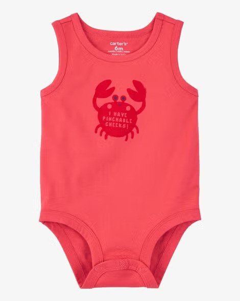 Baby Pinchable Cheeks Crab Bodysuit
